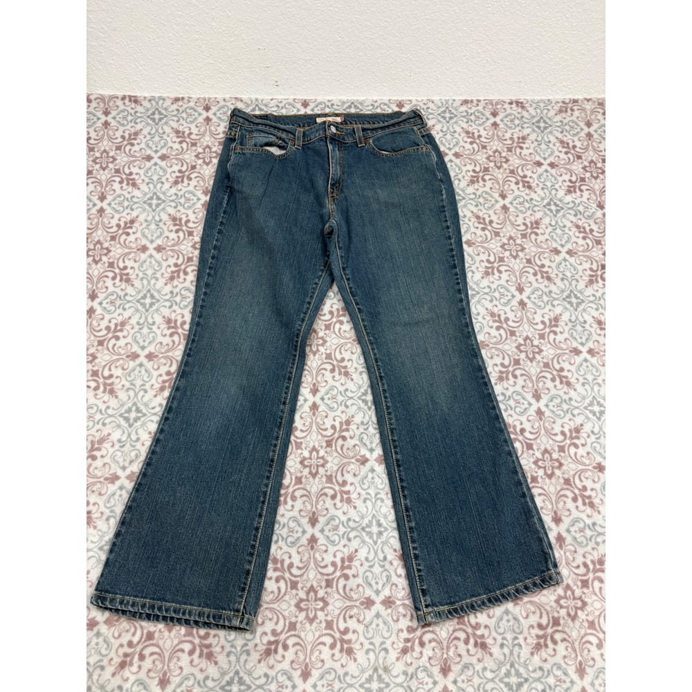 Levis 515 Bootcut Jeans Womens 10 Short Medium Wash Blue Stretch Denim Pants